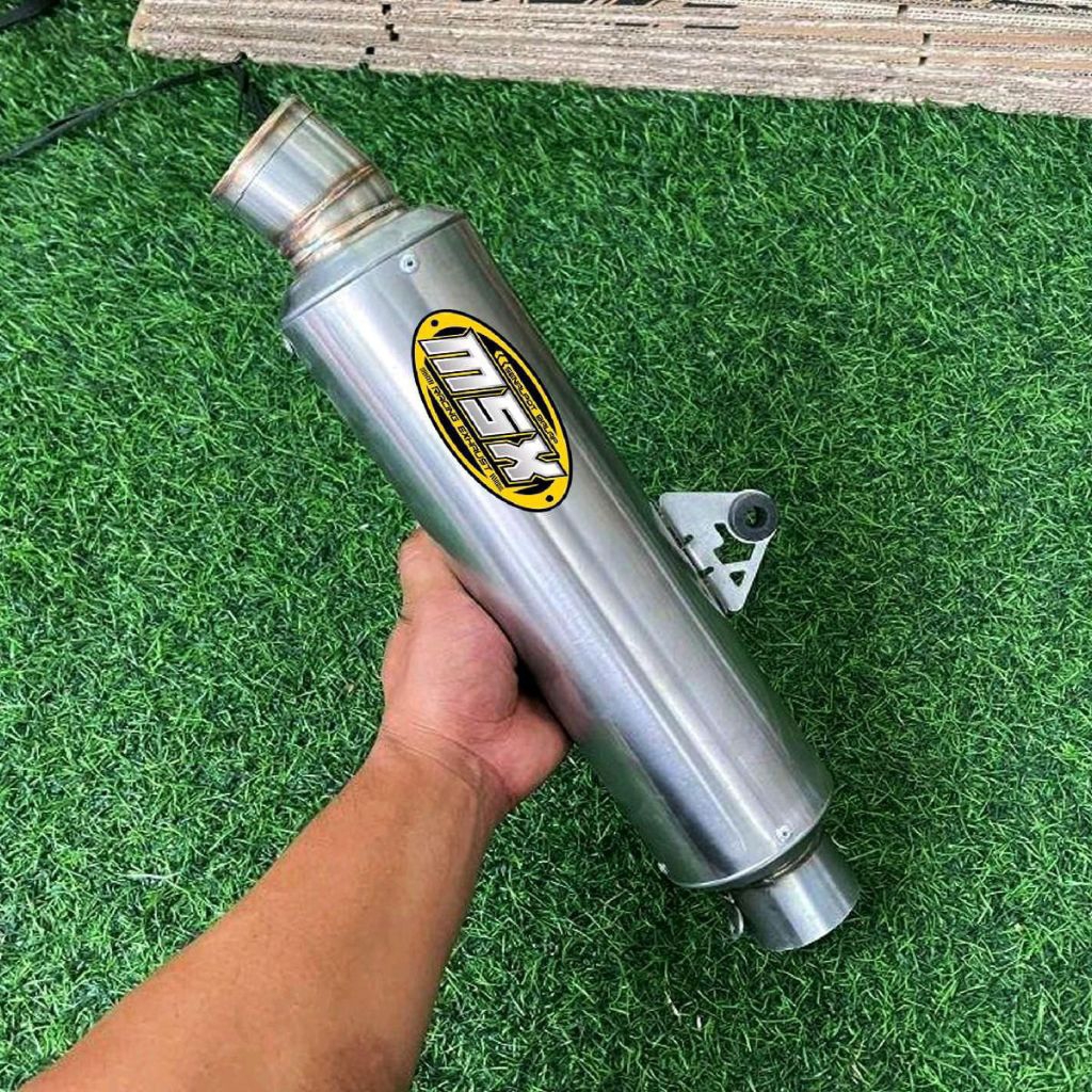 silincer knalpot racing original msx panjang 30cm dos gp5 cantol inlet 50mm suara bass ulem