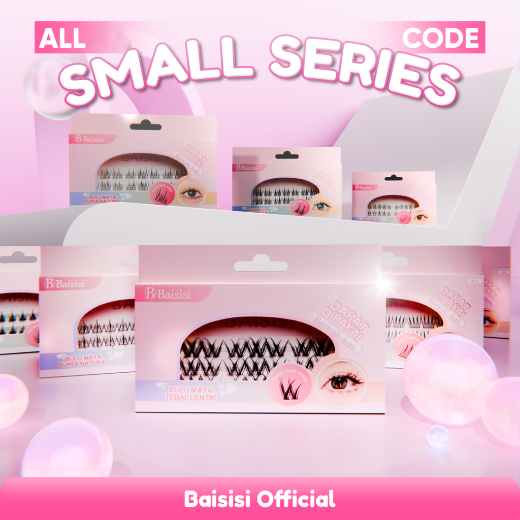 BAISISI A ALL SMALL Bulu Mata Palsu Satuan Individual Dapat Digunakan Kembali Series Eyelash Extensi
