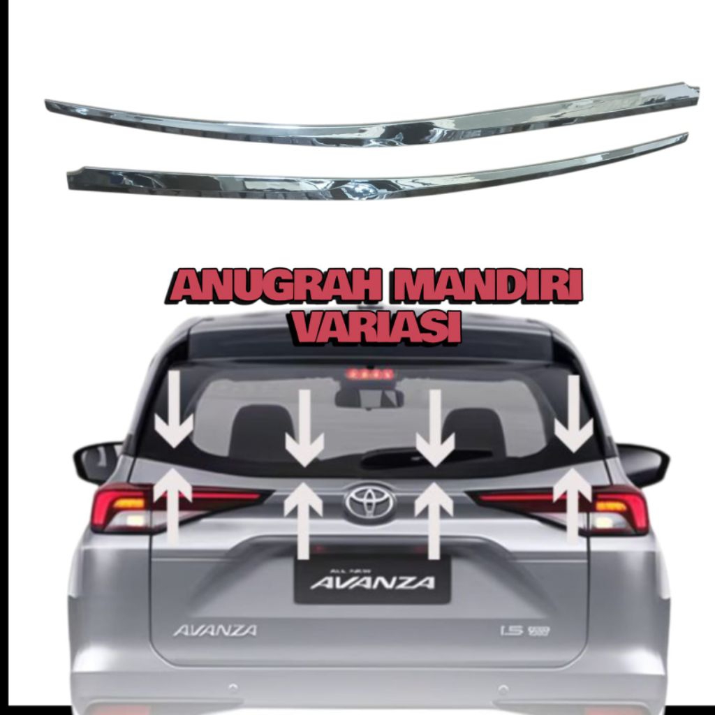 LIST KACA BELAKANG MOBIL AVANZA XENIA 2022 UP CHROME