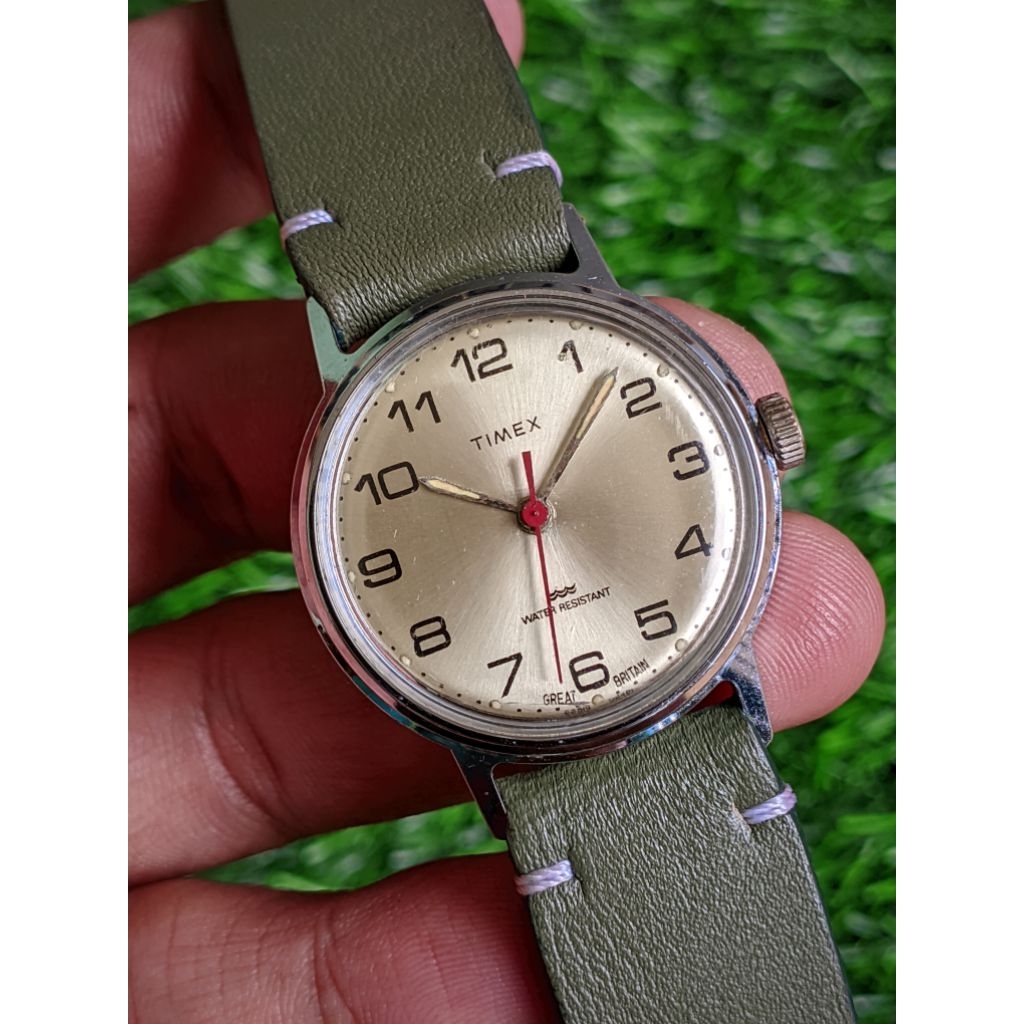 Jam Tangan Vintage Timex Marlin Military Style manual winding