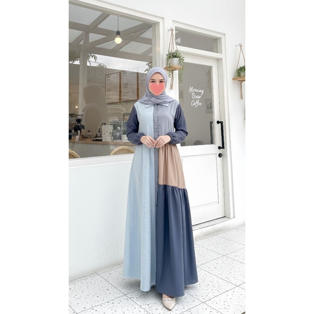 AURORA ORIGINAL GAMIS LUNA HIJAB ORIGINAL GAMIS RAYON MOTIF