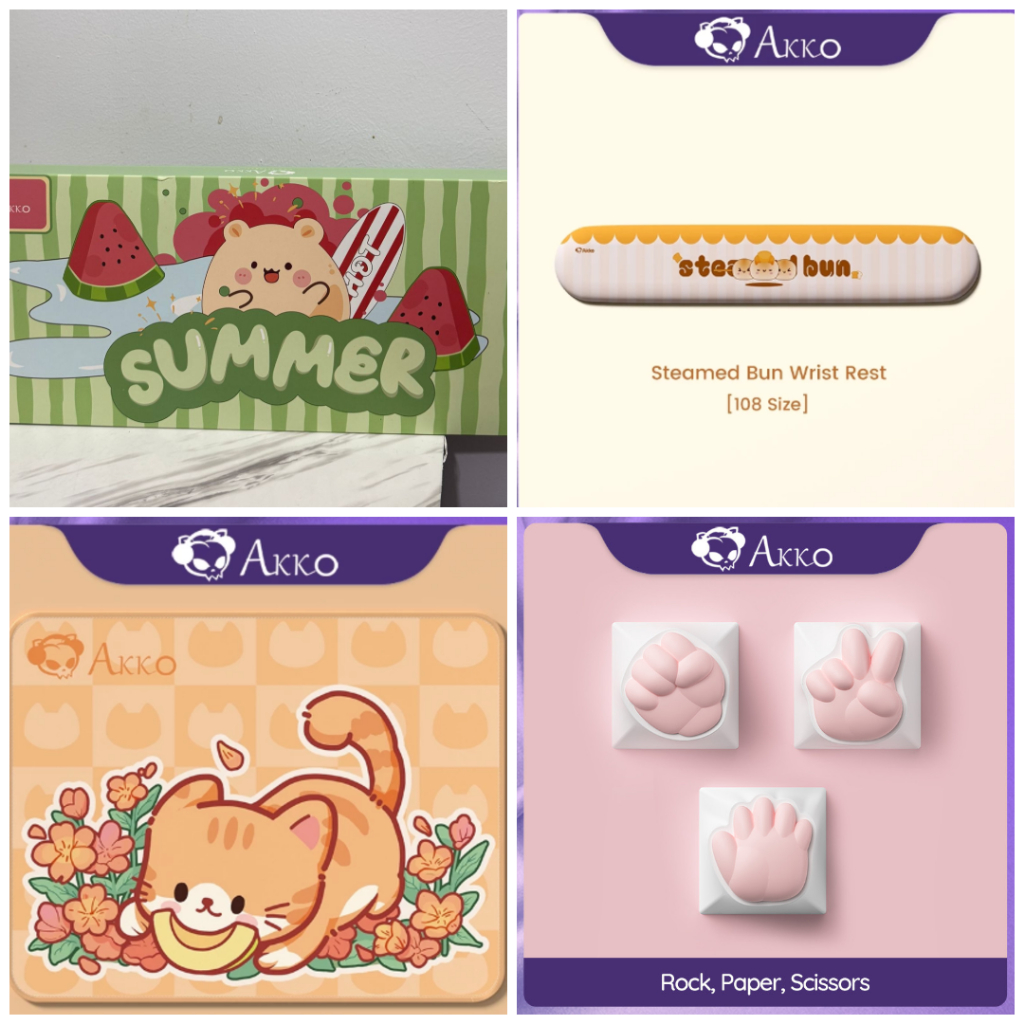 AKKO Keypad case only MOG Height Steamed Bun - Akko Summer Watermelon Keycap Akko wrist rest bun  Ak