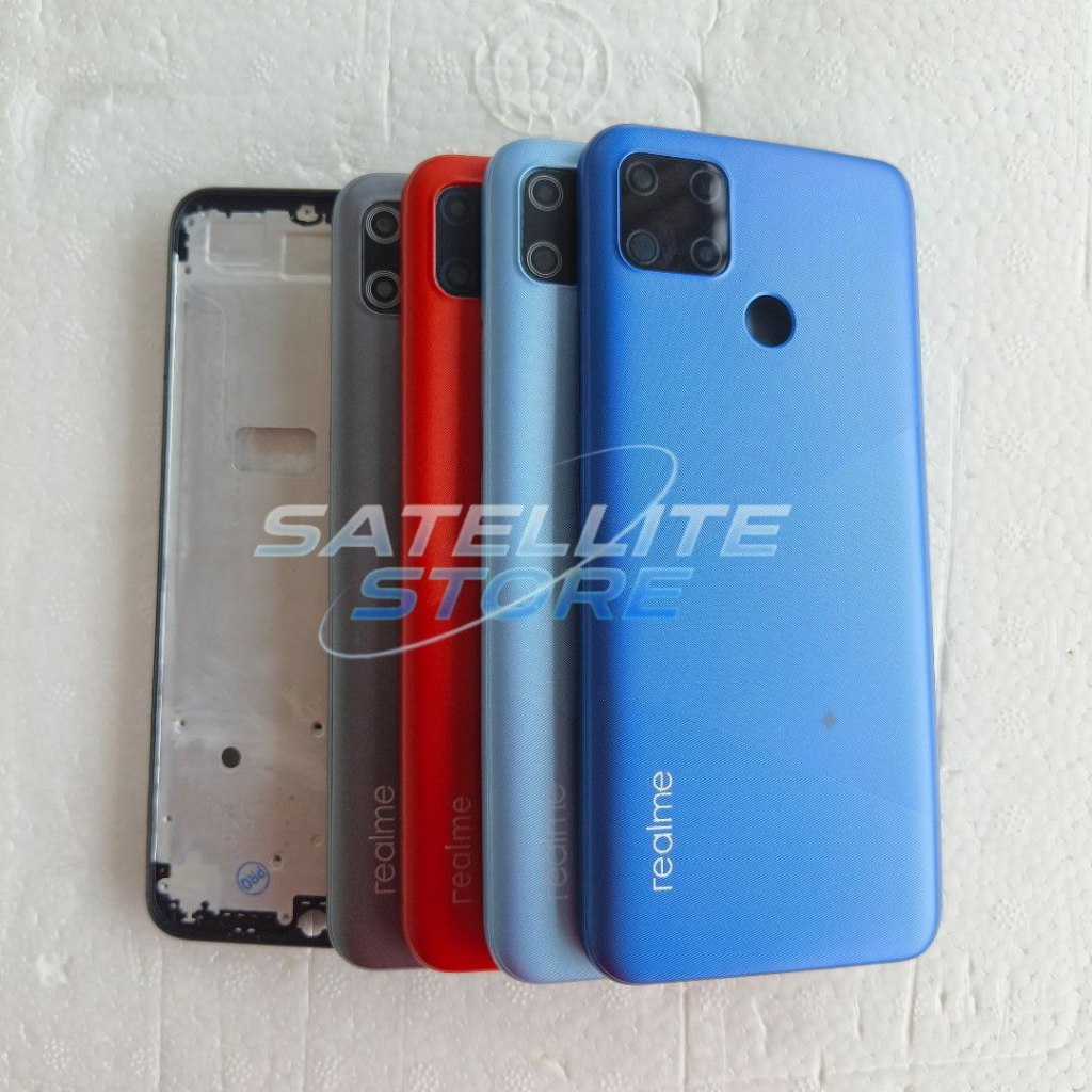 Backdoor Casing Housing Realme C12 RMX2189 Back Cover Tutup Belakang Kesing + Frame Lcd