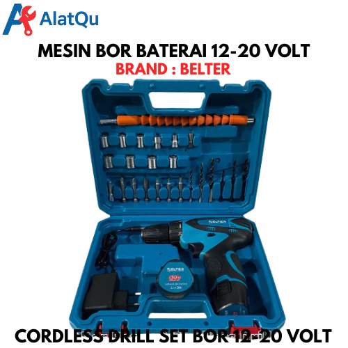 BELTER YK-LD01 Mesin Bor Baterai Cordless Drill Set Bor 12-20Volt | Mesin Bor Tangan Baterai Lengkap