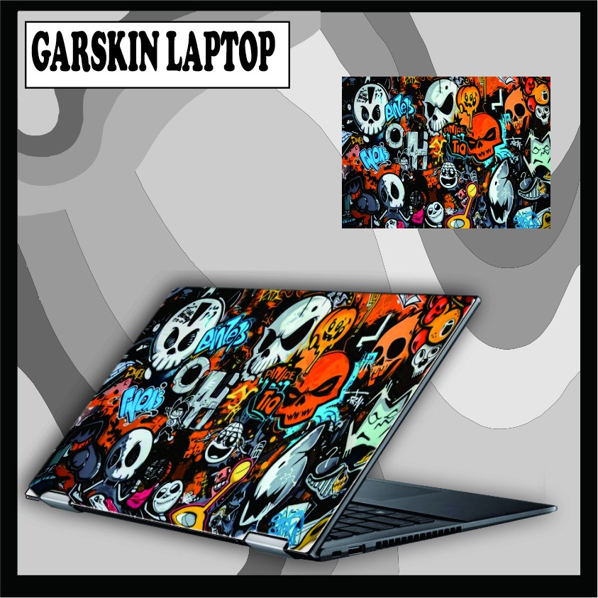 Stiker Garskin Laptop Seni Doodle Art Sticker Cover Protector Notebook FullBody warna