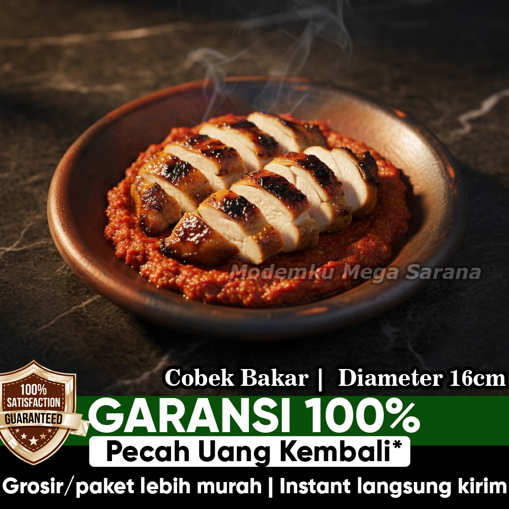 Piring Tahu Gejrot Cobek Sambal Gami Super Tebal Gerabah Tanah Liat Asli Tahan Panas Cobek Tahu Tek 