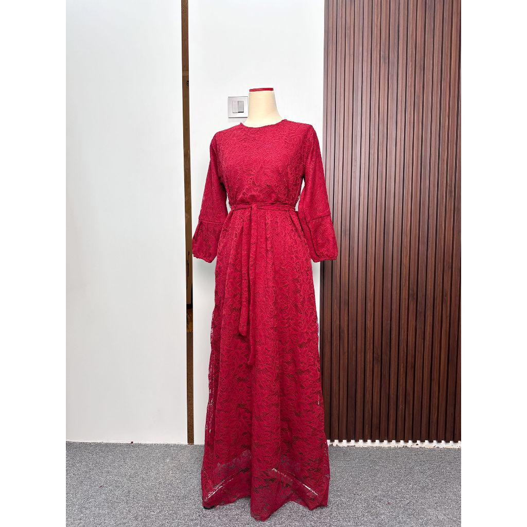 ARUNIKA DRESS, DRESS BRUKAT WANITA, DRESS MUSLIM KEKINIAN, DRESS FULL BRUKAT, DRESS KONDANGAN TERBAR