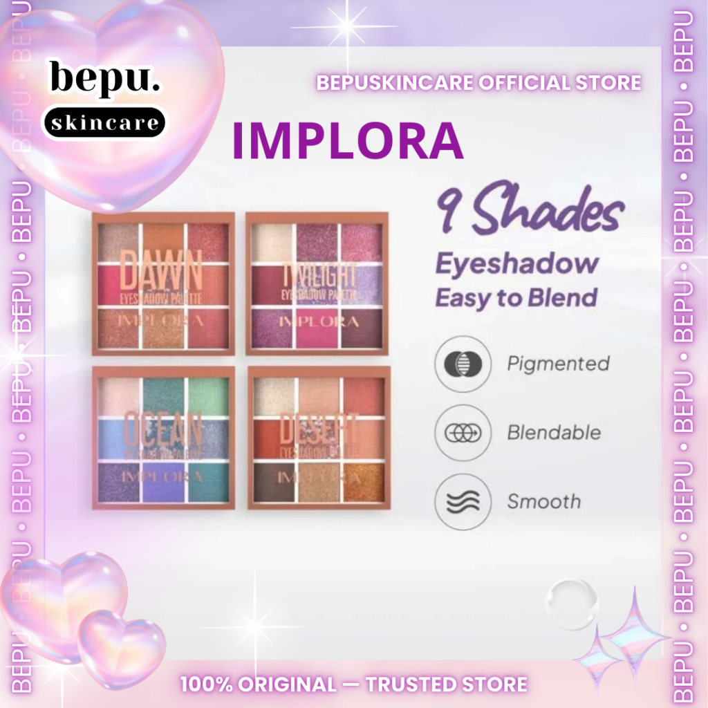 Bepuskincare - IMPLORA Eyeshadow Palette Dawn | Desert - 9 Colors | Eyeshadow Implora