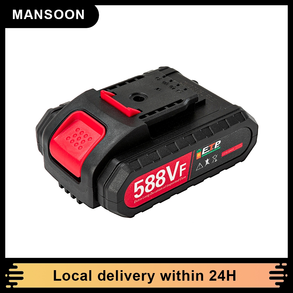 Baterai Li-Ion 18650 21V 5/10 Sel cocok untuk semua Bor/Bor Impak Alat Listrik Bertenaga Baterai Mak