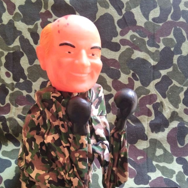 boneka jadul boneka unyil boneka tentara army man boneka tangan jadul kepala karet vintage hand pupp