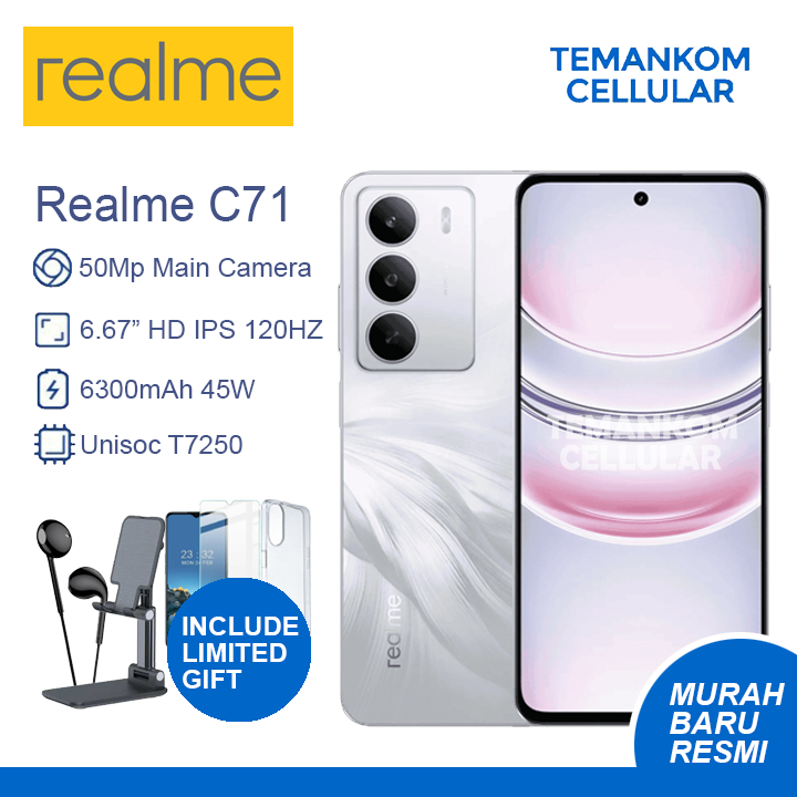 Realme C71 Baru 14GB RAM 6+8 Extend 6/128 6GB 128GB murah ORIGINAL Garansi RESMI