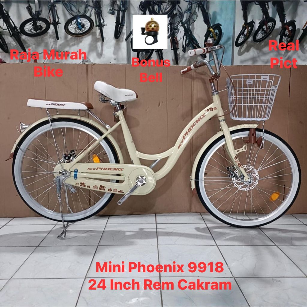 Sepeda Perempuan Keranjang Mini 24 Inch Phoenix 9918 DB Terbaru sepeda Phoenix 9918 Rem Cakram