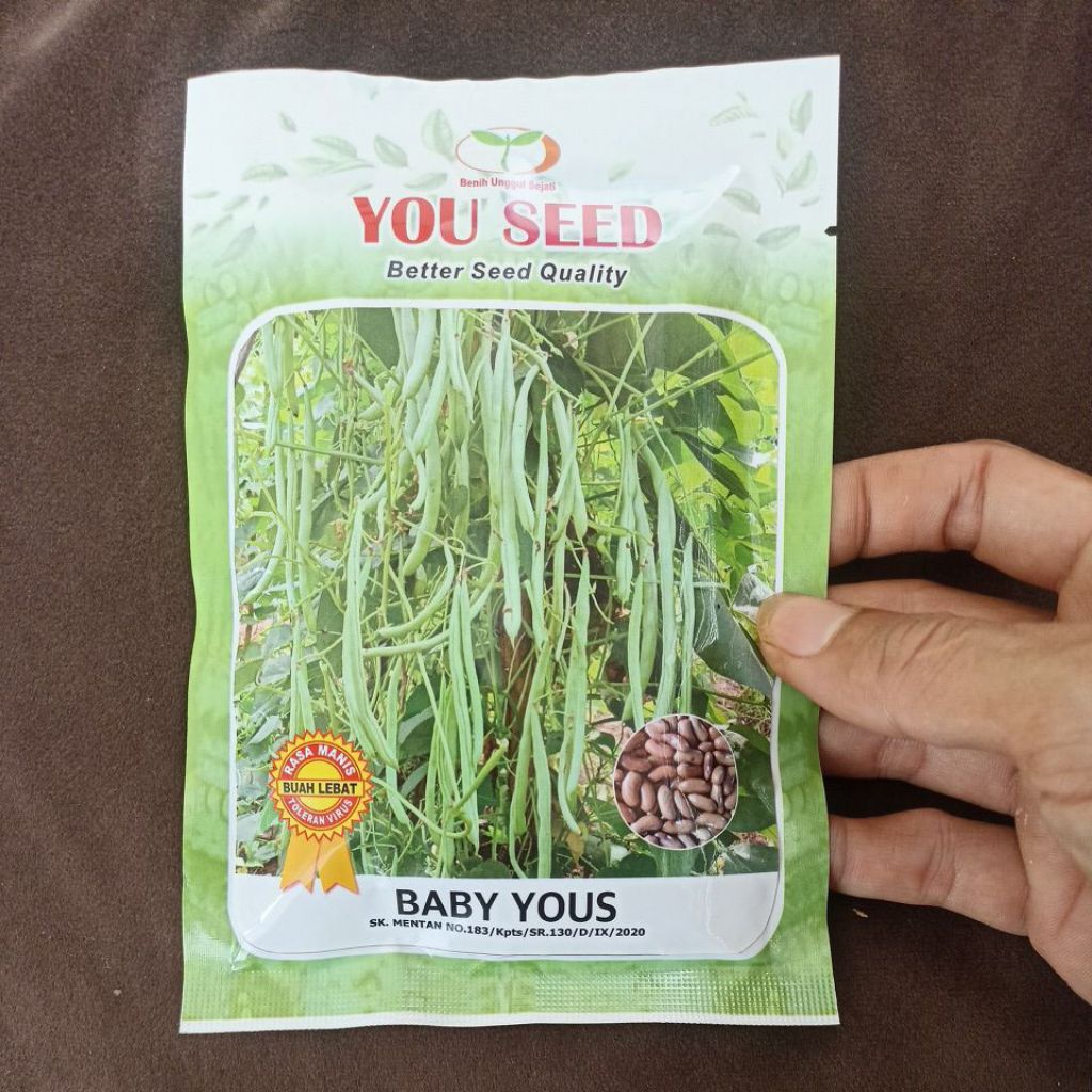 BIBIT BENIH BUNCIS TAHAN VIRUS BABY YOUS ISI 100 GRAM CAP YOU SEED Setara Buncis Pertiwi Panah Merah