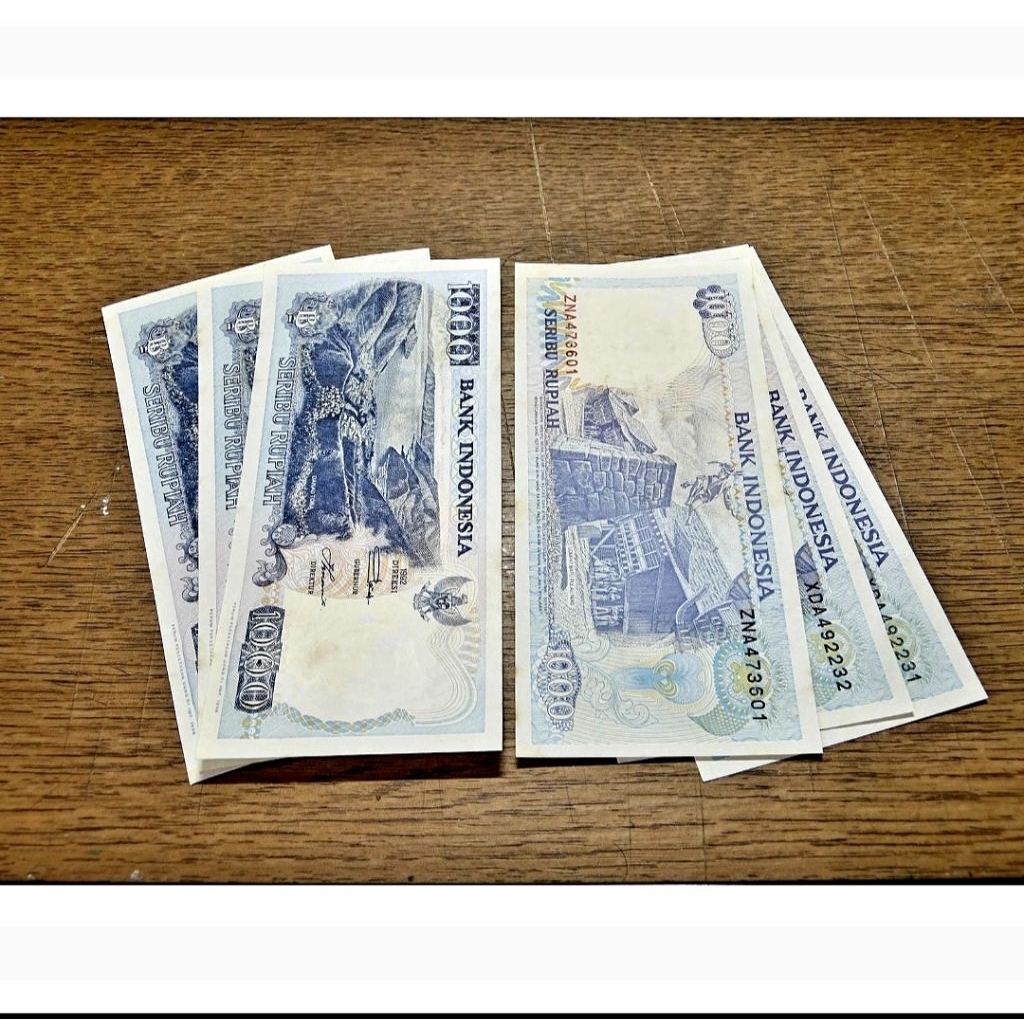 Uang Kuno Asli Rp 1000 Seribu Rupiah 1992 Lompat Batu / Danau Toba