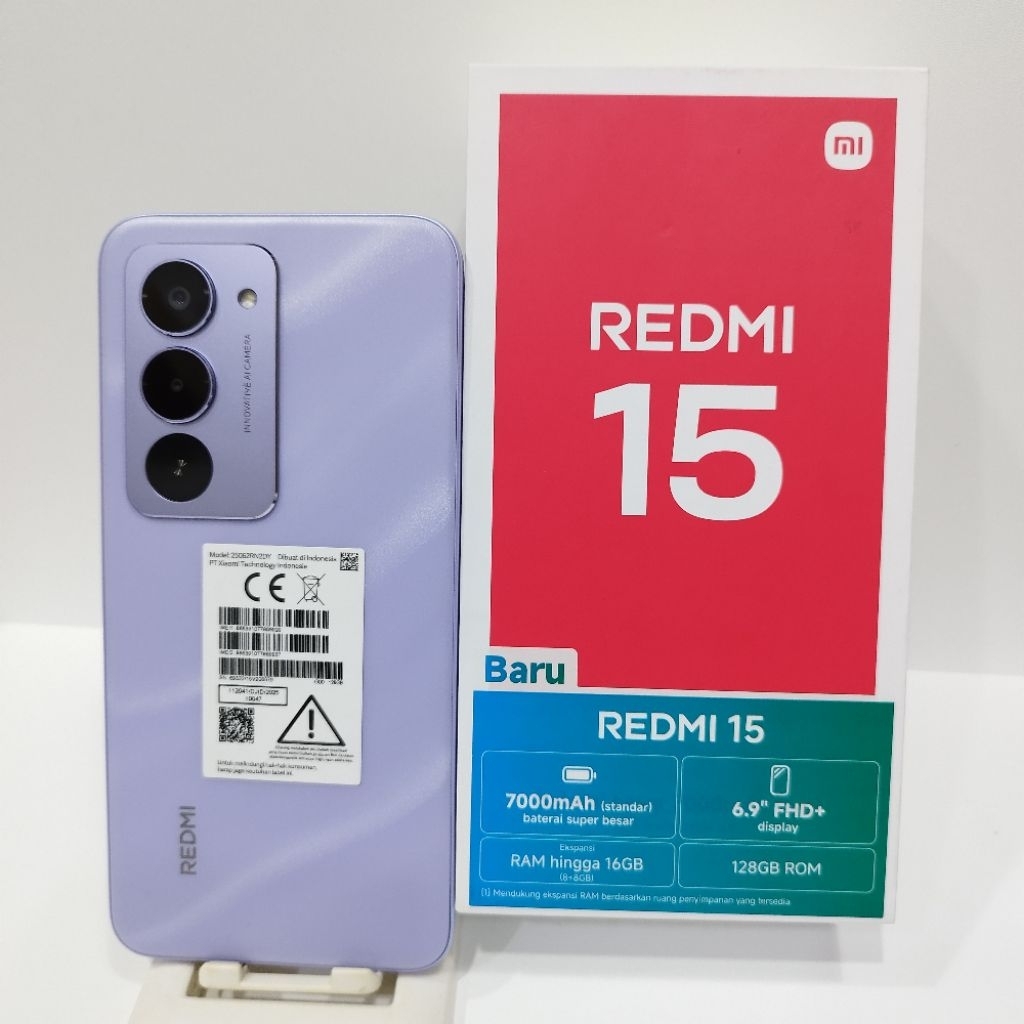 Xiaomi Redmi 15 8/256GB Handphone second fullset batangan original bergaransi