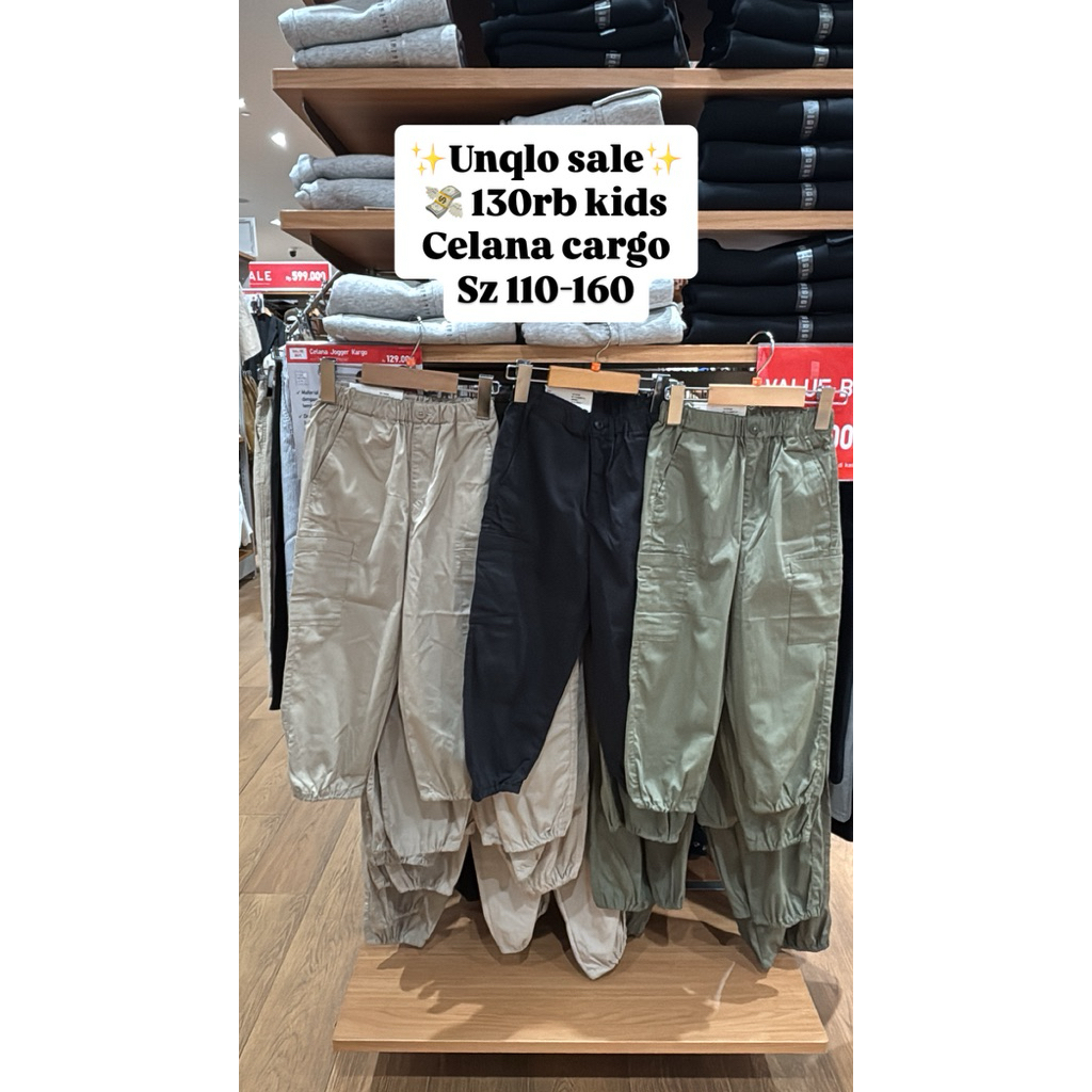 UNIQLO KIDS CELANA JOGGER CARGO