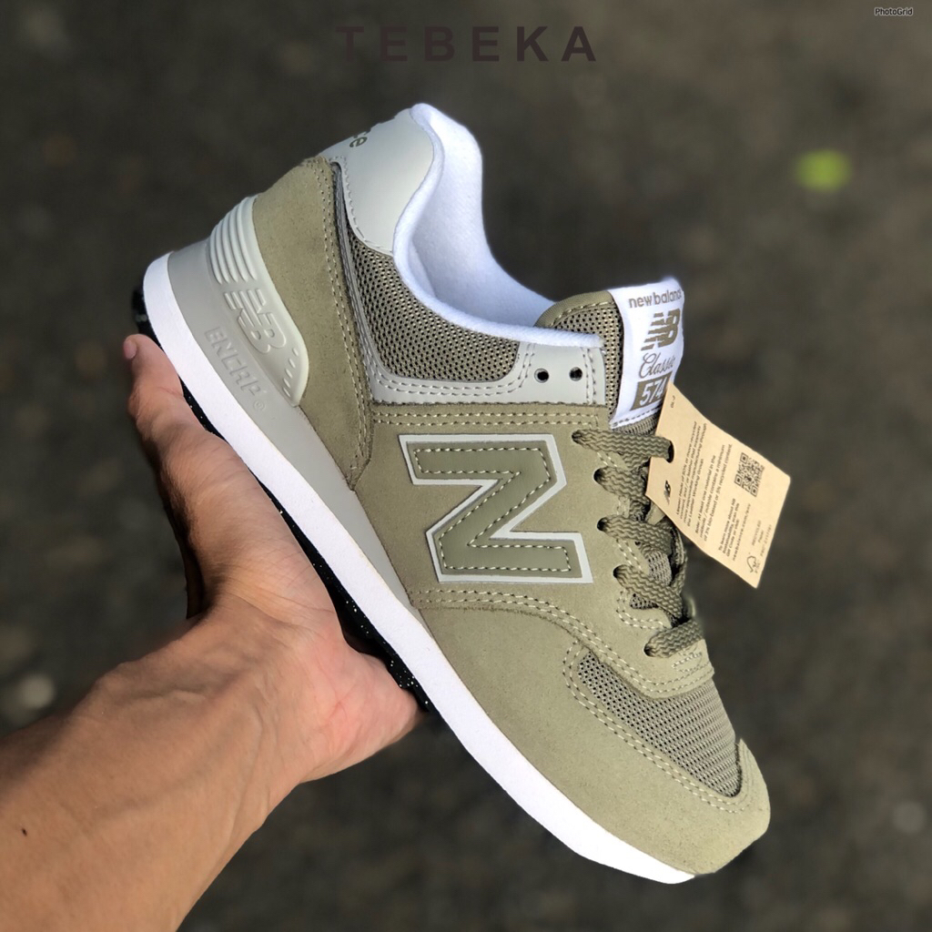 Sneakers New Balance Classic 574 Suede [U574CD2] Olive Green White Black Grey Original