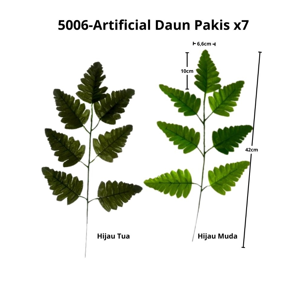 Daun Pakis Artificial/ Daun Leather Fern / Daun Pakis