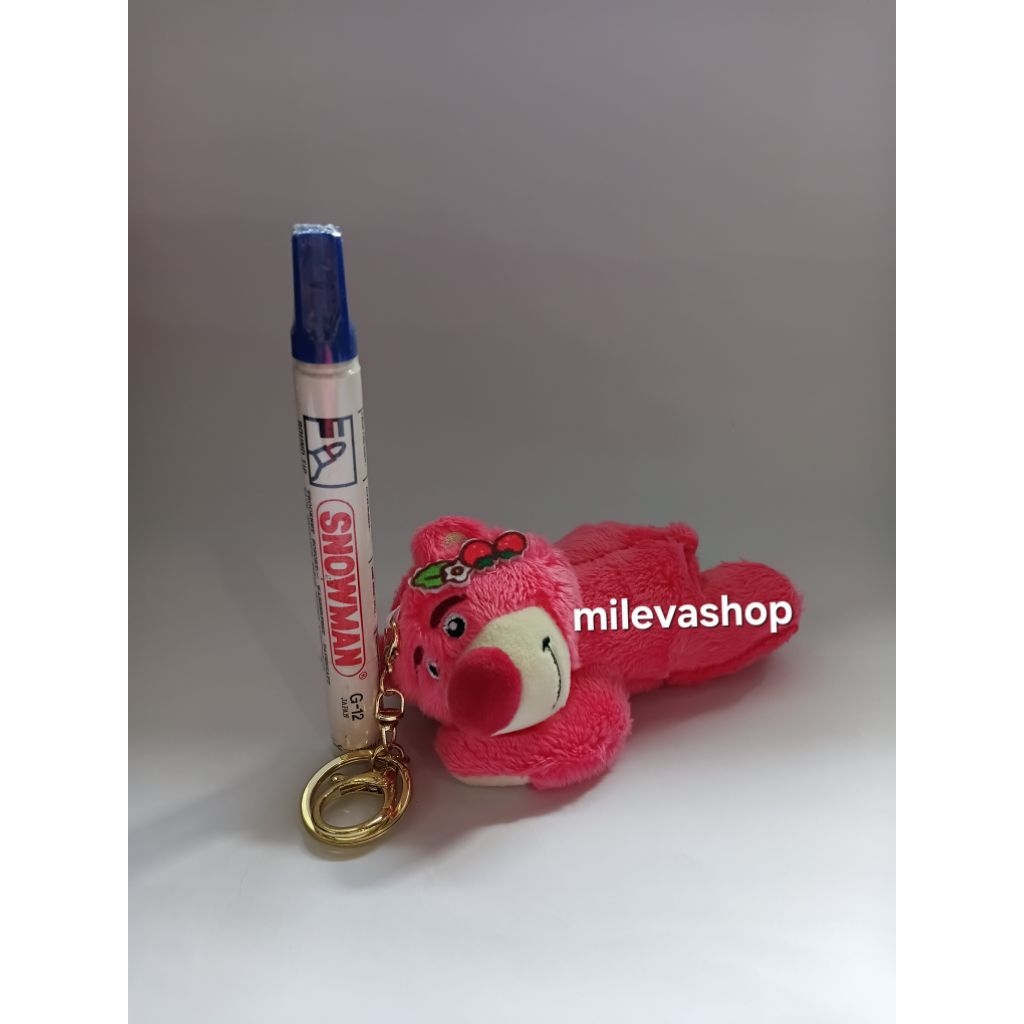 Boneka gantungan kunci lotso tidur 13cm impor