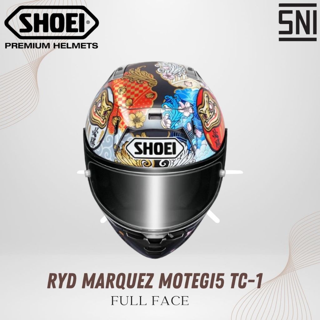 Shoei RYD Marquez Motegi5 TC-1 Helm Full Face SNI Original