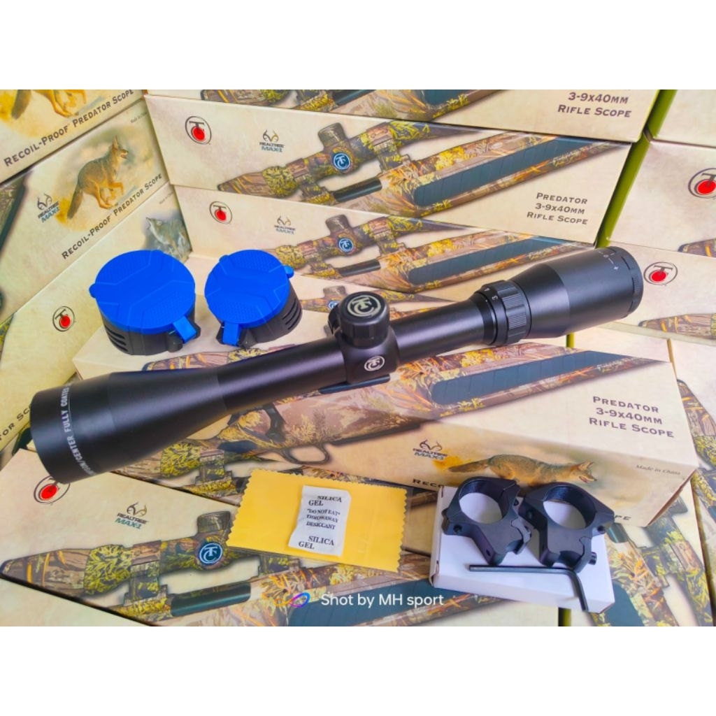 telescope tc predator 3-9x40 retikel mildot, HK angka