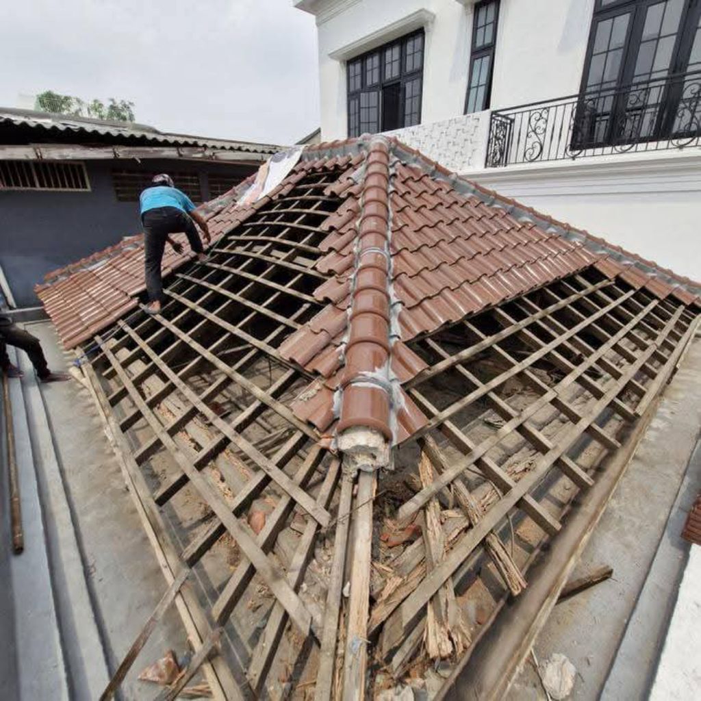 renopasi atap ganti rangka bajaringan atap spandek/metal pasir