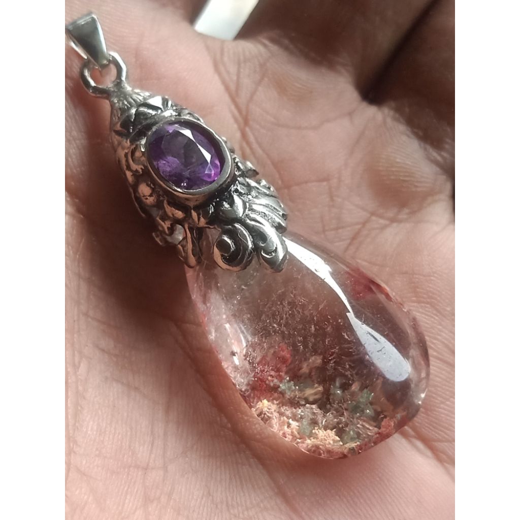 liontin batu kecubung karang