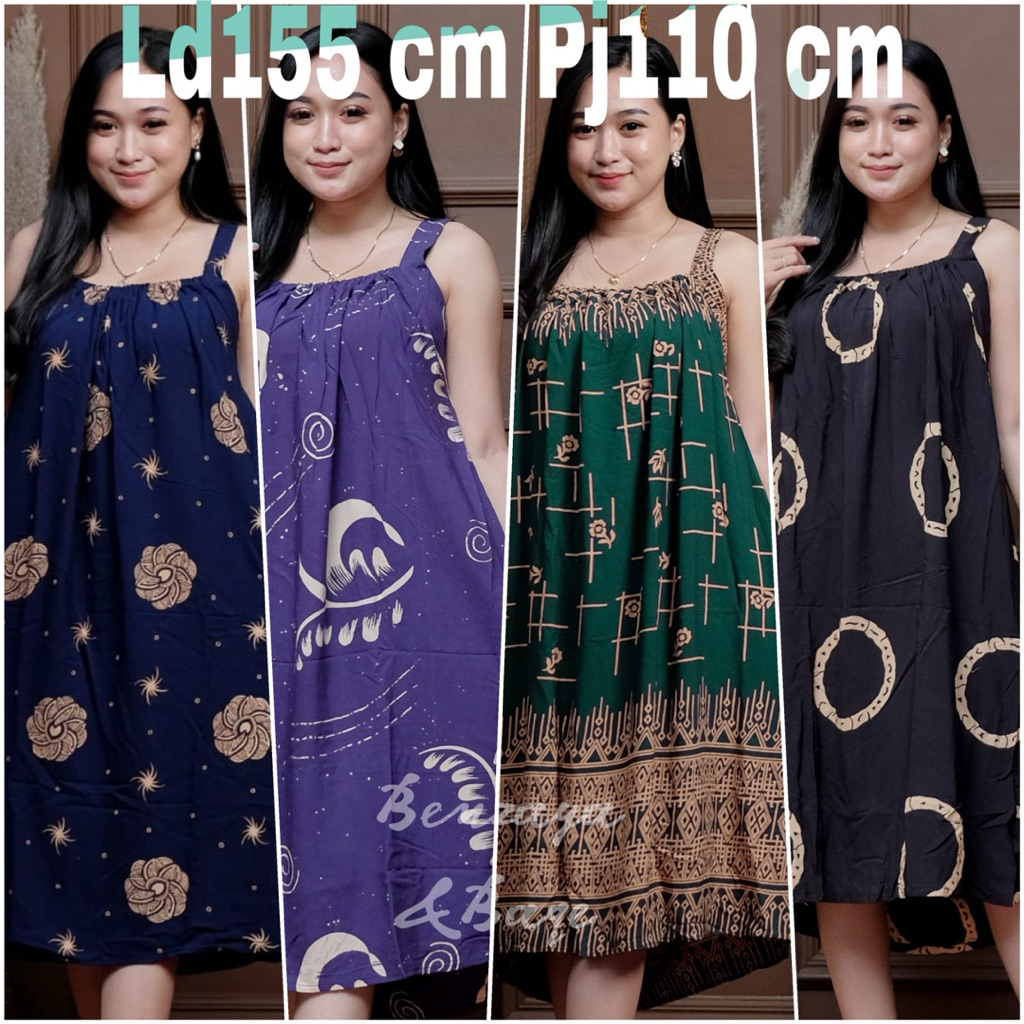 Daster Yukensi super jumbo Big size terbaru ld 155 muat bb 65-110 kg lebih bahan rayon adem baju tid