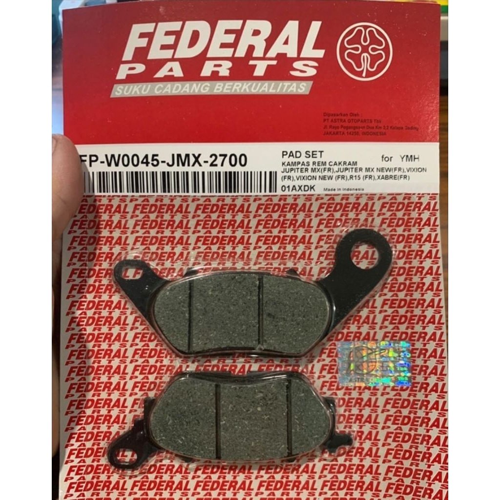 Federal Part Discpad FEDERAL Kampas Rem Cakram Belakang NMAX