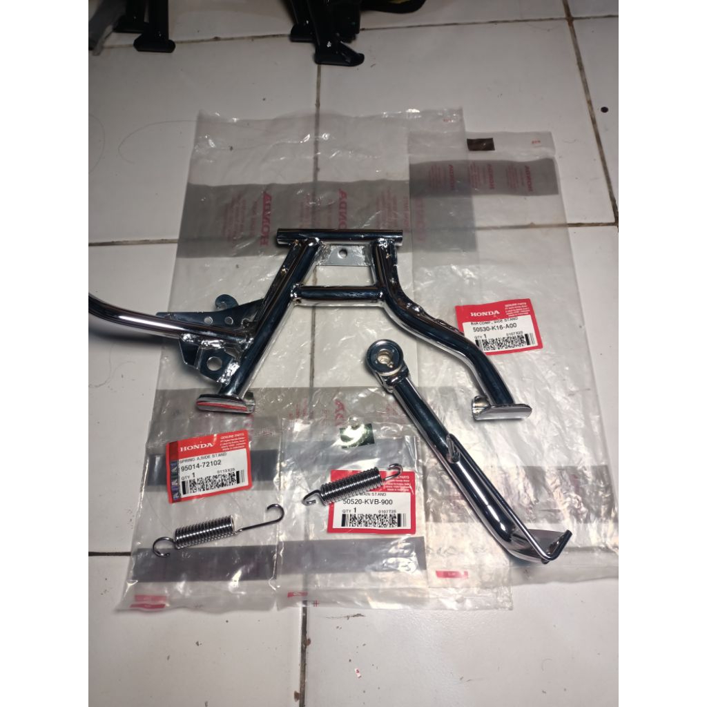 Standar 1 dan standar 2 scoopy fi chrome bahan original honda