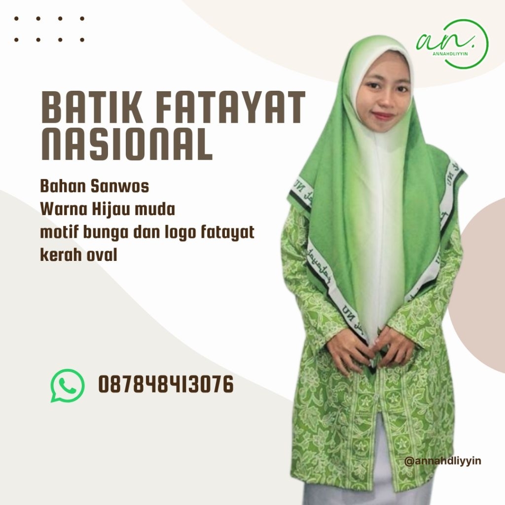 BATIK FATAYAT NASIONAL sanwos hijau muda