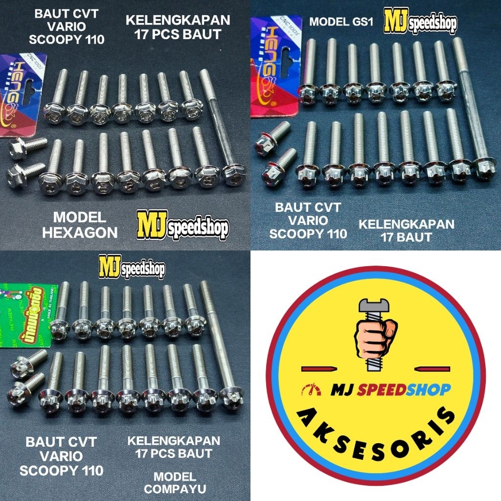 BAUT CVT BEAT ESP SCOOPY VARIO 110 ORIGINAL STAINLEES COMPAYU THAILAND