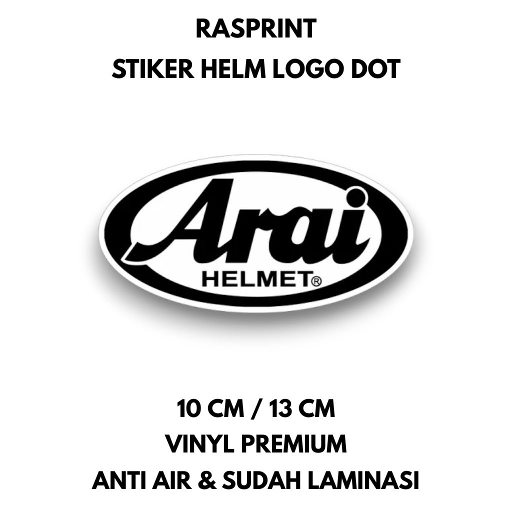 Stiker Logo ARAI HELMET / Sticker ARAI / Stiker Helm / Stiker ARAI HELMET