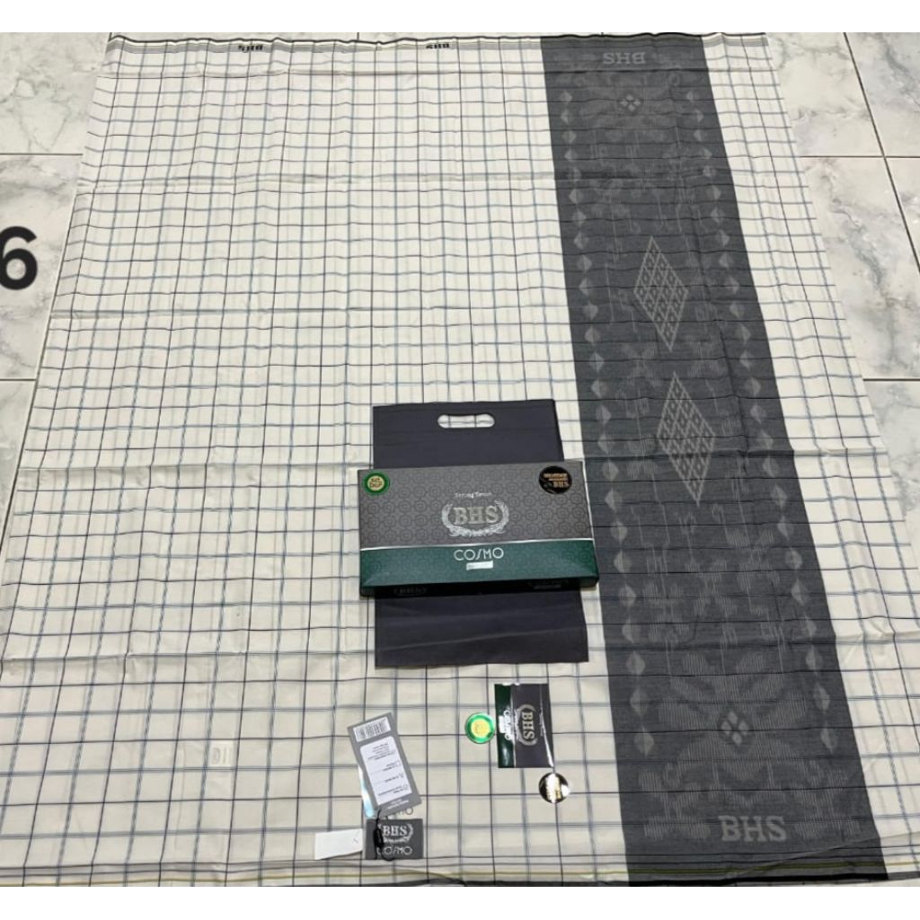 SARUNG BHS COSMO TIPE DGP KOTAK-KOTAK GRADE SILVER