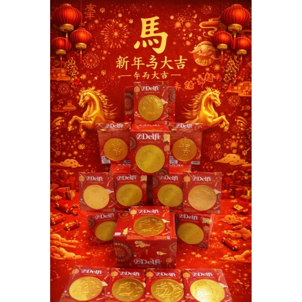 coklat angpao cny angpao Cokelat angpau imlek koin shio KUDA