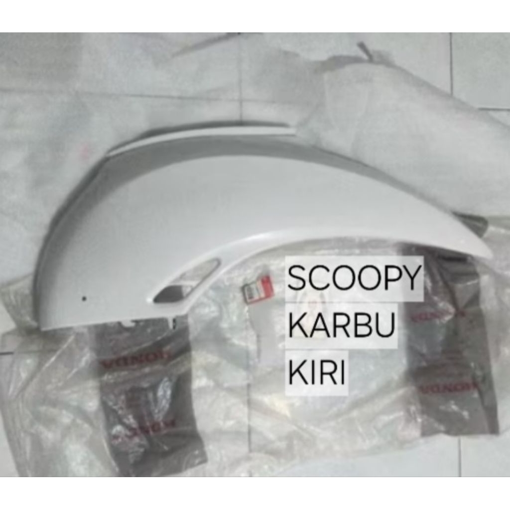 83600 KYT 940PFW COVER BODY SAMPING BELAKANG SCOOPY KARBU PUTIH KIRI ORIGINAL AHM