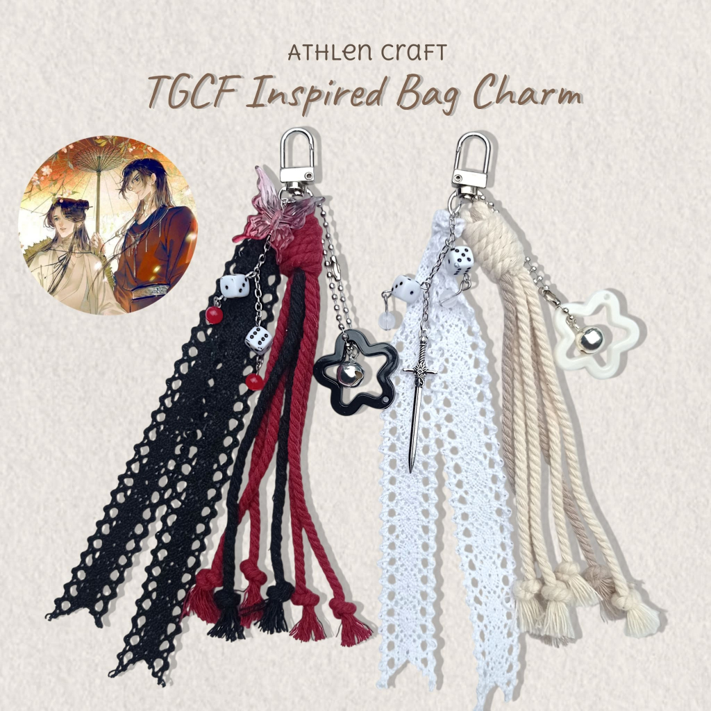 [PROMO] Athlencraft - TGCF Tian Guan Ci Fu / Heaven Official's Blessing Inspired Macrame Bag Charm /