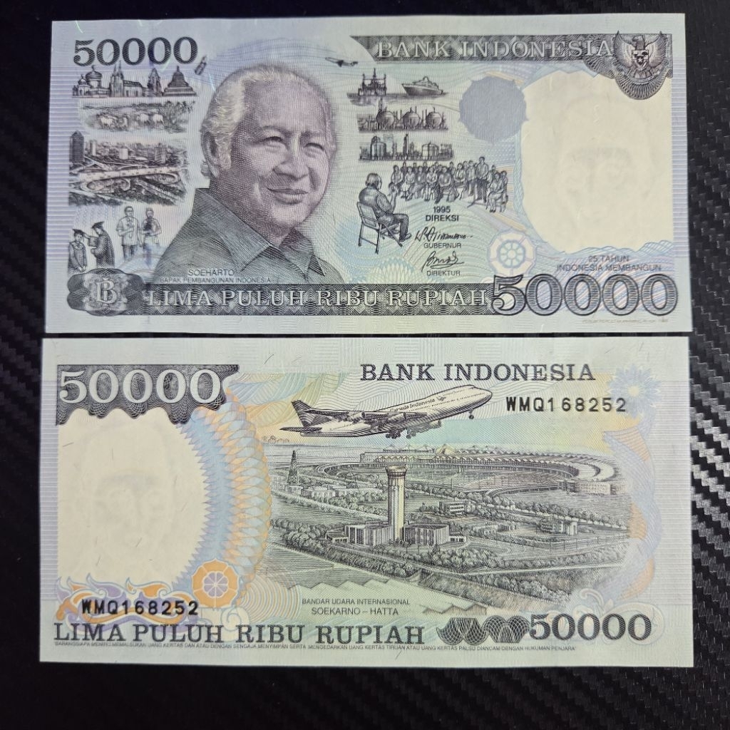 Uang Kuno Asli Indonesia 50000 Soeharto – Kondisi VF
