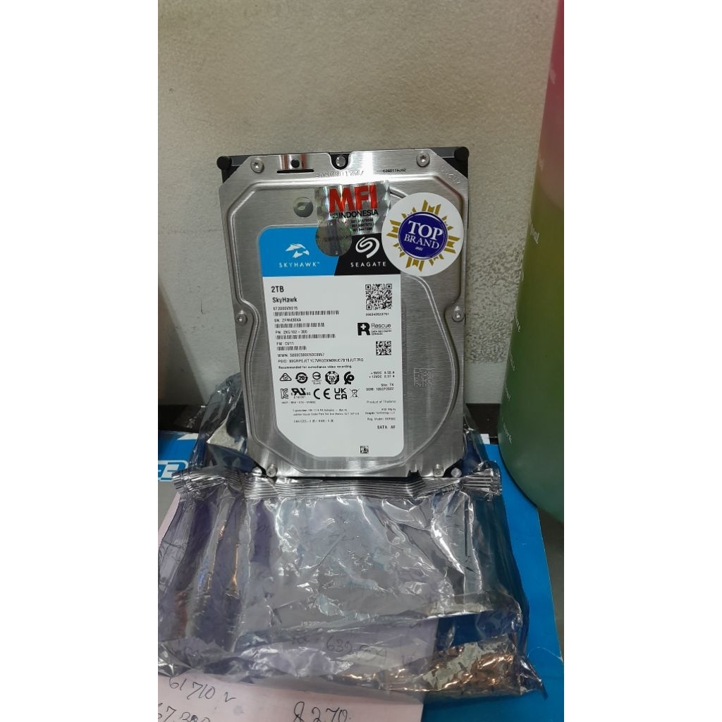 HARDDISK SEAGATE 2TB SKYHAWK ORI GARANSI MFI HDD 2TB