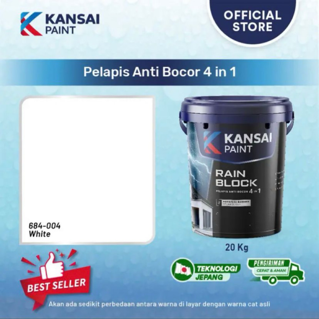 RAIN BLOCK 20KG KANSAI PAINT CAT PELAPIS ANTI BOCOR SUPER ELASTIS