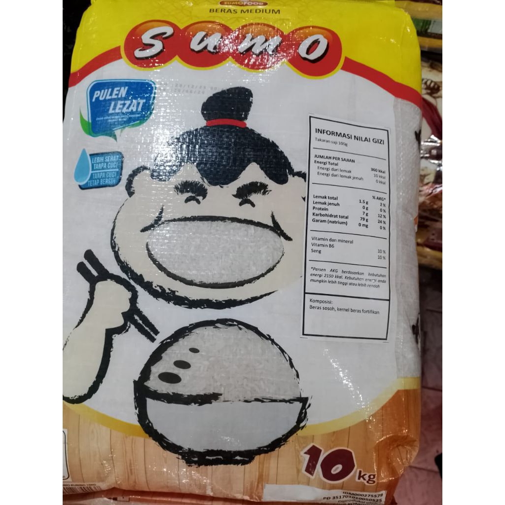 Beras Sumo 10kg Beras Medium pulen lezat