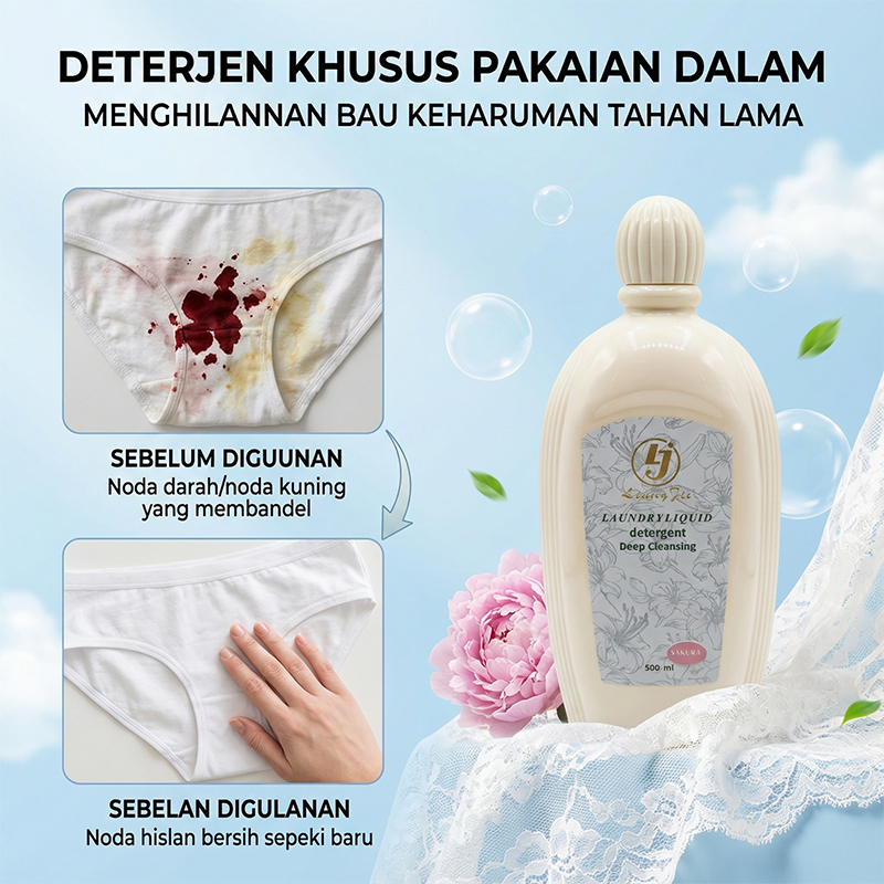 inidashop_ Detergen Serbuk Aroma Bunga, khusus untuk pakaian dalam, celana dalam, dan bra, antibakte