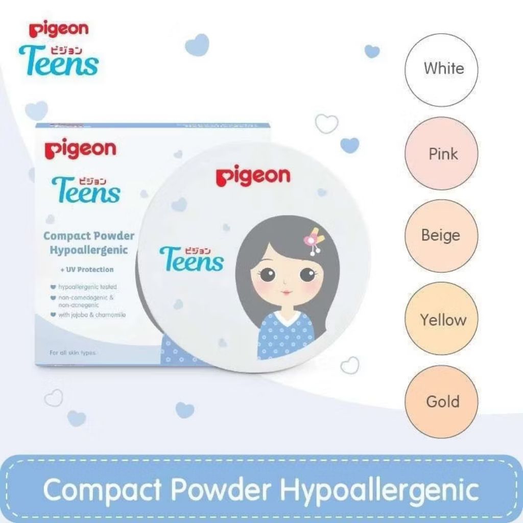 PIGEON Teens compact powder UV Protection || Pigeon Bedak padat REFILL+PUFF