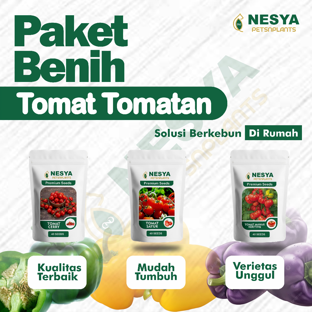 Paket 3 Benih Tomat Paket Benih Tomat - Tomatan