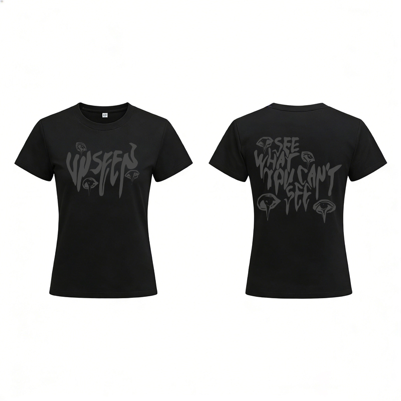 Crop Top Katun Kualitas Tinggi Baju Wanita Amerika Bahu Lurus Kerah Bulat Pendek Cetakan Graffiti Ge