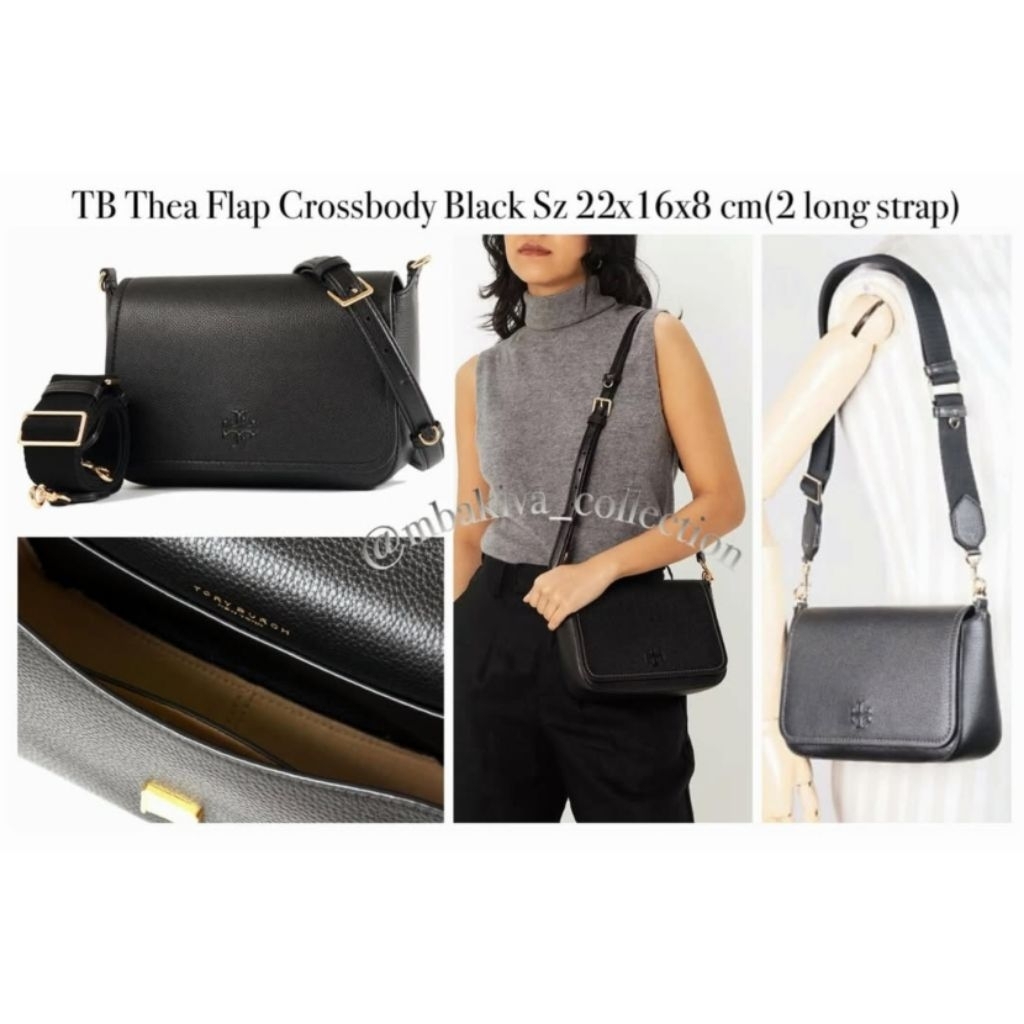 TB Thea Flap Crossbody Black