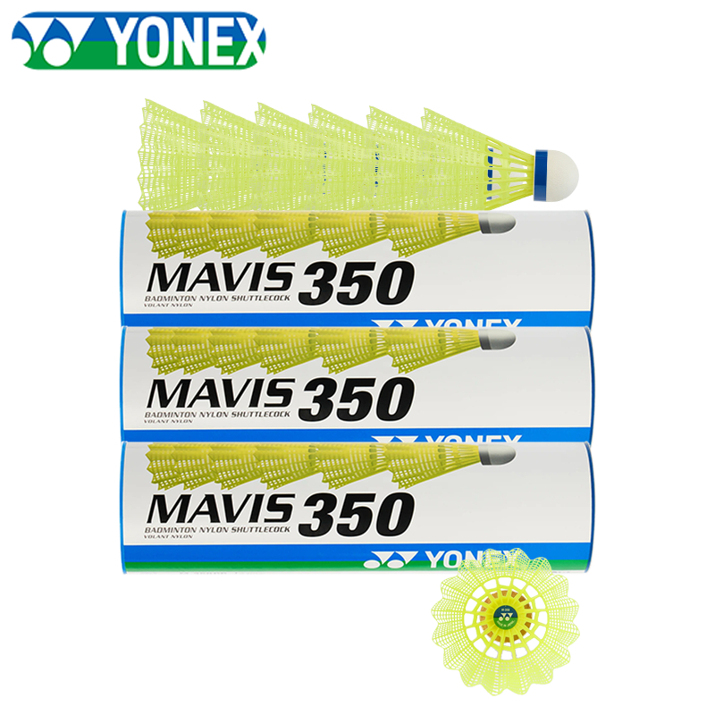 Mavis 350 Nylon Shuttlecock 3 tube/ 18 pcs All-Court Training Shuttlecocks Long-Lasting Use