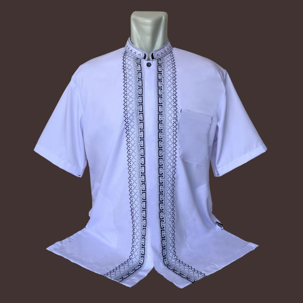 Baju ramadhan BAJU KOKO ARFAN LENGAN PENDEK BIG SIZE KOKO BORDIR PREMIUM 2XL 3XL 4XL 5XL 6XL KEMEJA 