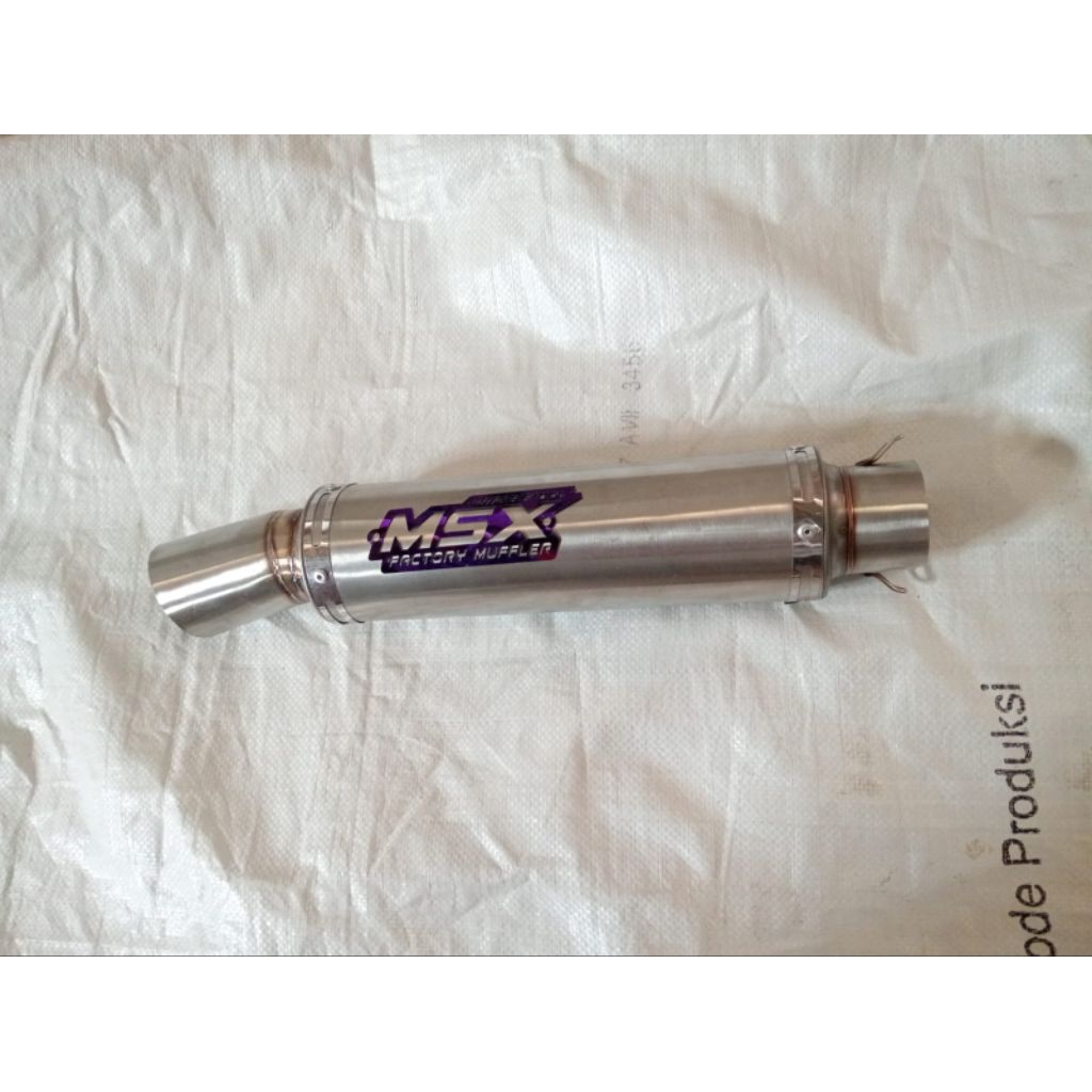 slincer knalpot original msx emblem blu titanium jrm bulat corong Thailand