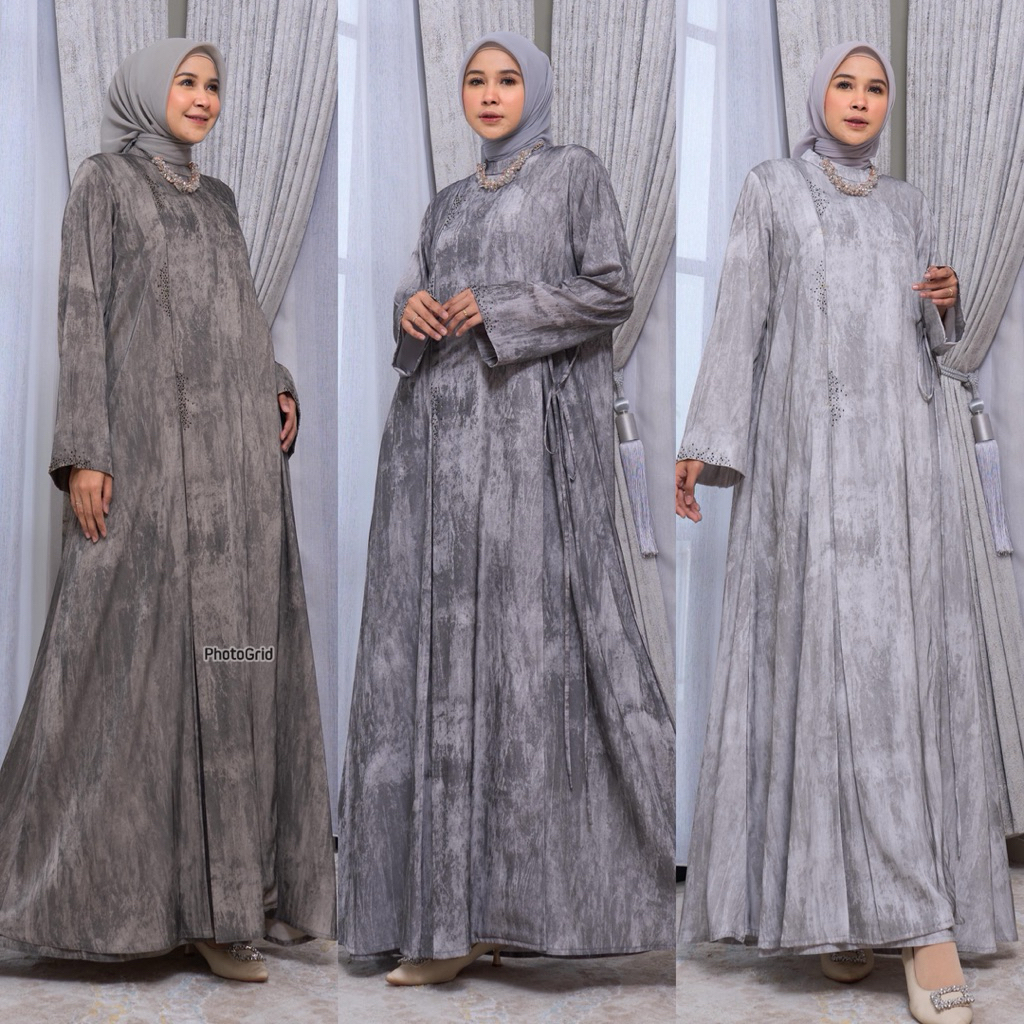 YASMINE DRESS BY MAREVI GAMIS PREMIUM LEBARAN SERIES / Ready std jumbo